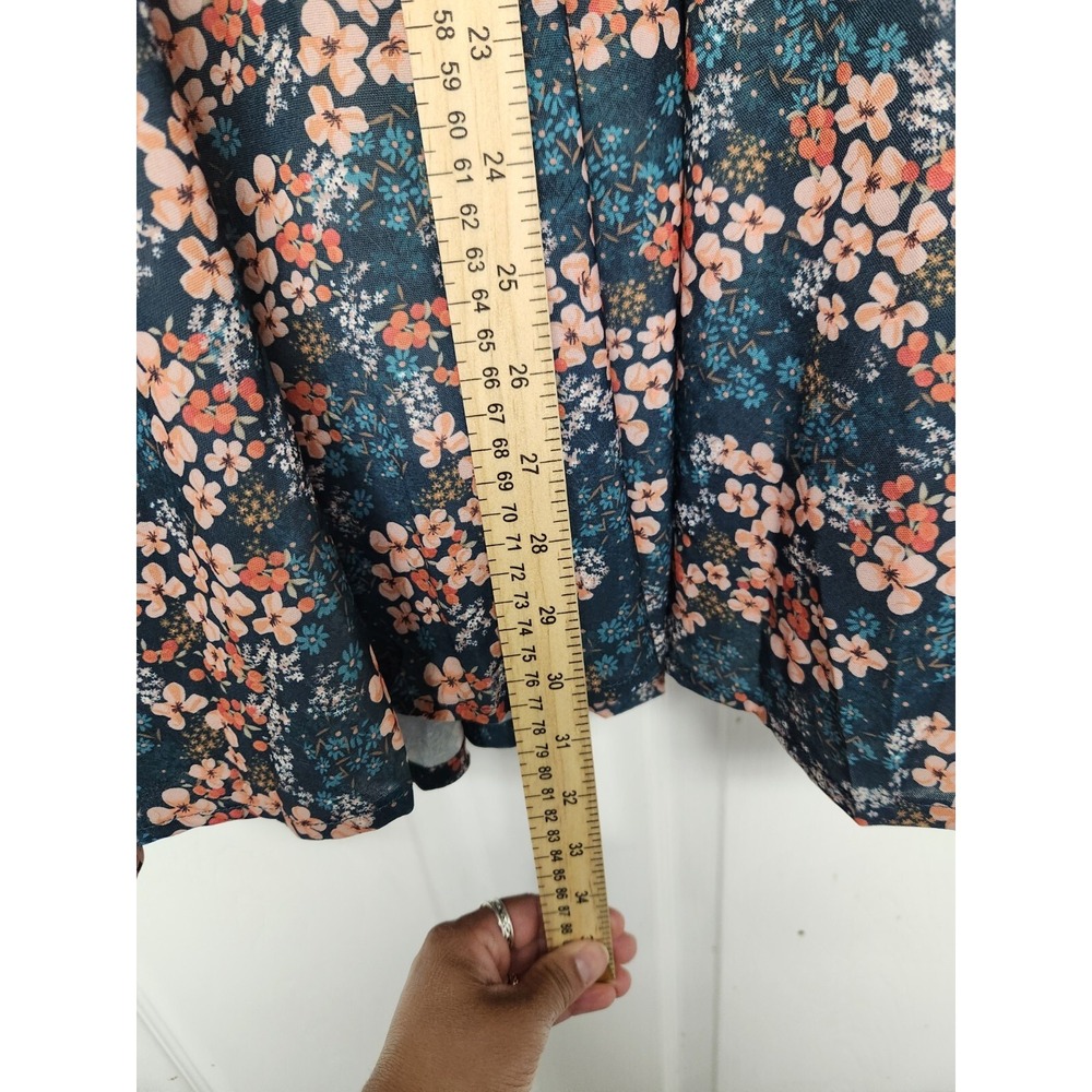 Ivy City Co Flowers For All Dress Womens XL Short sleeve Midi Cottage Peasant - Picture 6 of 10